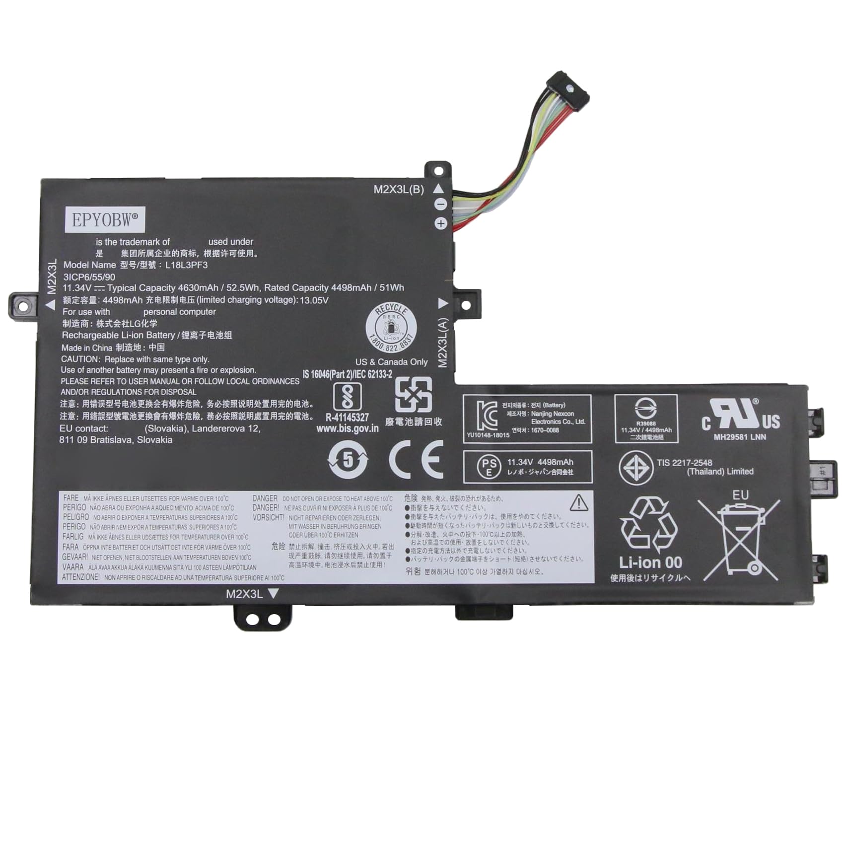 Lenovo IdeaPad S340-14API バッテリー良好 Amazon.com: L18L3PF2 L18L3PF3 L18M3PF7 L18C3PF7 L18M3PF6 L18C3PF6